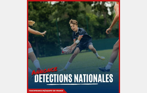 Equipe de France juniors : Détections nationales 2024/2025 